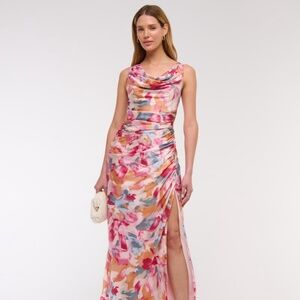 Abercrombie Women's Cowl Neck Draped Maxi Dress